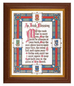 Irish Blessing 8x10 Textured Artboard Dark Walnut Frame [HFA5548]