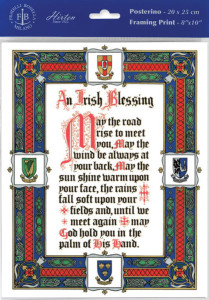 Irish Blessing Print - Sold in 3 per pack [HFA1190]