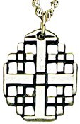 Jerusalem Cross and Four Gospels Pendant [TCG0369]