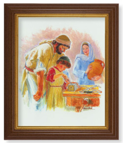 Jesus the Carpenter by Hook 8x10 Textured Artboard Dark Walnut Frame [HFA5579]
