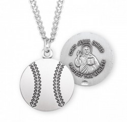 Jesus Christ Baseball Medal Sterling Silver [HMM1062]