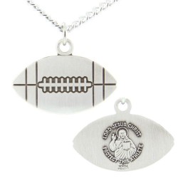 Jesus Christ Football Medal Sterling Silver [HMM1059]