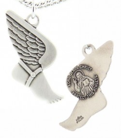 Jesus Christ Track Medal Sterling Silver [HMM1071]