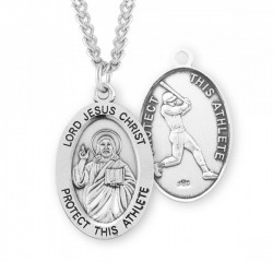 Jesus Protect this Baseball Athlete Medal Boys [HMM3037]