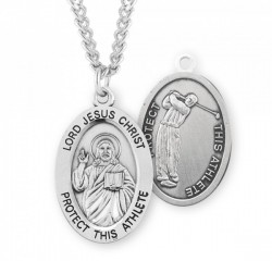 Jesus Protect this Golf Athlete Medal Boys [HMM3042]