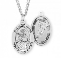 Jesus Protect this Lacrosse Athlete Medal Boys [HMM3045]