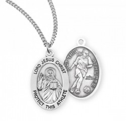 Jesus Protect this Soccer Athlete Medal Girl [HMM3052]
