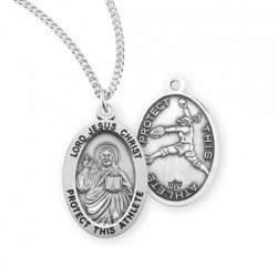 Jesus Protect this Softball Athlete Medal [HMM3051]