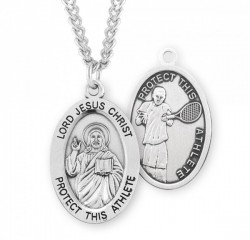 Jesus Protect this Tennis Athlete Medal Boys [HMM3043]