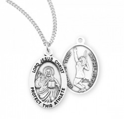 Jesus Protect this Tennis Athlete Medal Girl [HMM3054]
