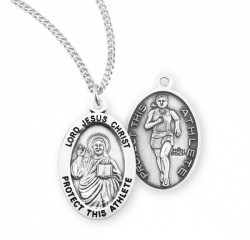 Jesus Protect this Track Athlete Medal Girl [HMM3055]