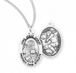 Jesus Protect this Volleyball Athlete Medal Girl [HMM3058]