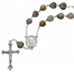 Job's Tears Grey Wood Auto Rosary [AU0072]