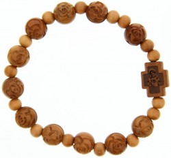 Jujube Rose Wood Rosary Bracelet - 10mm [RB3931]