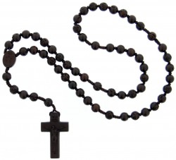 Jujube Wood 5 Decade Rose Bead Rosary - 10mm [RB9006]