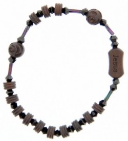 Jujube Wood Brown and Black Rosary Bracelet - 6mm [RB3928]