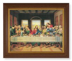 Last Supper 8x10 Textured Artboard Dark Walnut Frame [HFA5529]