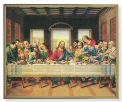 Last Supper Gold Frame 8x10 Plaque [HFA4922]