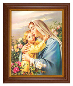 Madonna and Child 8x10 Textured Artboard Dark Walnut Frame [HFA5493]