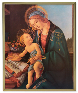 Madonna and Child 8x10 Gold Trim Plaque [HFA0187]