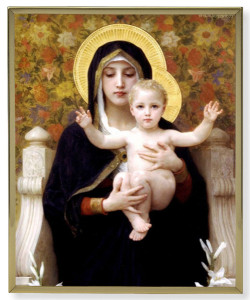 Madonna &amp; Child 8x10 Gold Trim Plaque [HFA0217]