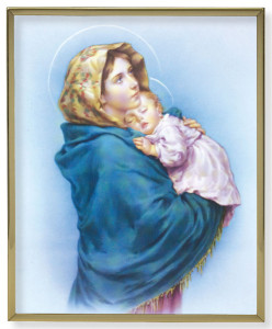 Madonna of the Street Gold Trim Plaque - 2 Sizes [HFA0154]