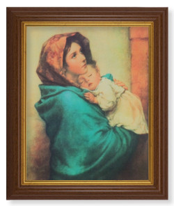 Madonna of the Streets by Ferruzzi 8x10 Textured Artboard Dark Walnut Frame [HFA5517]