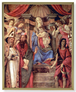Madonna Throne of Angels and Saints Gold Frame 8x10 Plaque [HFA4901]