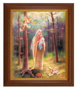 Madonna of the Woods 8x10 Textured Artboard Dark Walnut Frame [HFA5509]