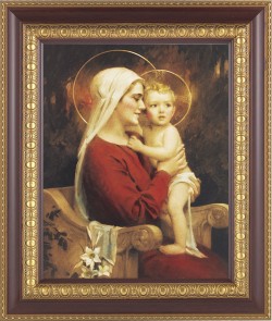 Madonna and Child Full of Joy 8x10 Framed Print Under Glass [HFP238]