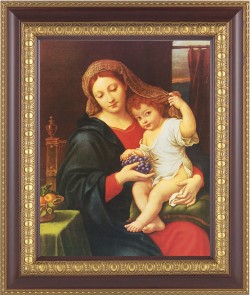 Madonna and Child Holding Veil 8x10 Framed Print Under Glass [HFP246]