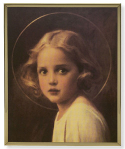 Mary Most Holy Gold Frame 8x10 Plaque [HFA4886]