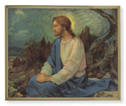 Meditation in the Garden Gold Frame Plaque - 2 Sizes [HFA4984]