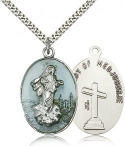Large Our Lady of Medjugorje Medal [BM0442]