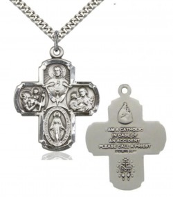 Men's Large Classic Five-Way Medal with Dove Center [CM2087]
