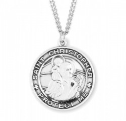 Men's Contemporary Saint Christopher Necklace [HMM3405]
