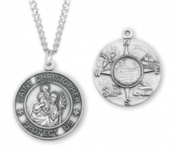 Men's Military Theme St Christopher Necklace [HMM3440]