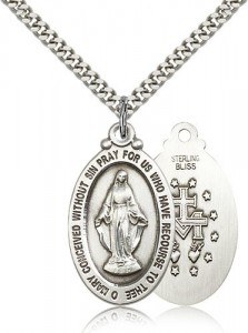 Men's Smaller Miraculous Medal Necklace [BM0478]