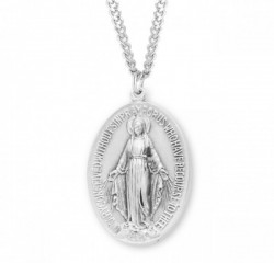 Men's Oval Miraculous Pendant with Chain [HM0837]
