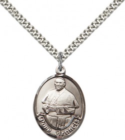 Men's Oval Pope Francis Pendant [BM1004]