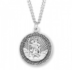 Men's Rays of Light St. Christopher Necklace [HMM3441]