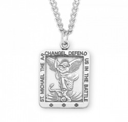 Men's Square Saint Michael Medal [HMM3027]