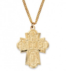 Men's Wide Tip Four-Way Medal Goldtone [MV2008]