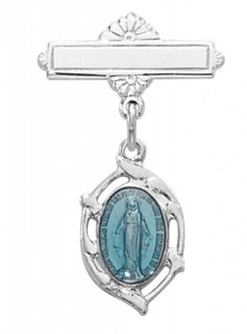 Miraculous Baby Pin - Sterling Silver and Blue [MVB1017]