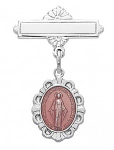 Miraculous Baby Pin - Sterling Silver and Pink [MVB1009]
