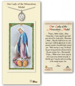 Miraculous Medal in Pewter with Prayer Card [BLPCP046]