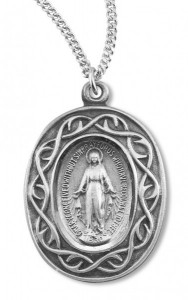 Miraculous Medal with Crown of Thorns Border [HM0716]