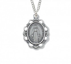 Women's Scallop Edge Miraculous Medal Four Options [CM2045]