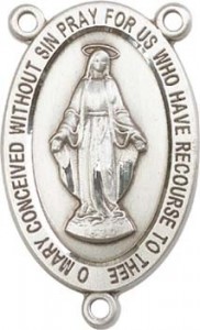 Traditional Miraculous Medal Rosary Centerpiece [BLCR0151]