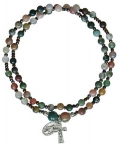 Multi Color Onyx Twisting Rosary Bracelet - 4mm [RB9510]